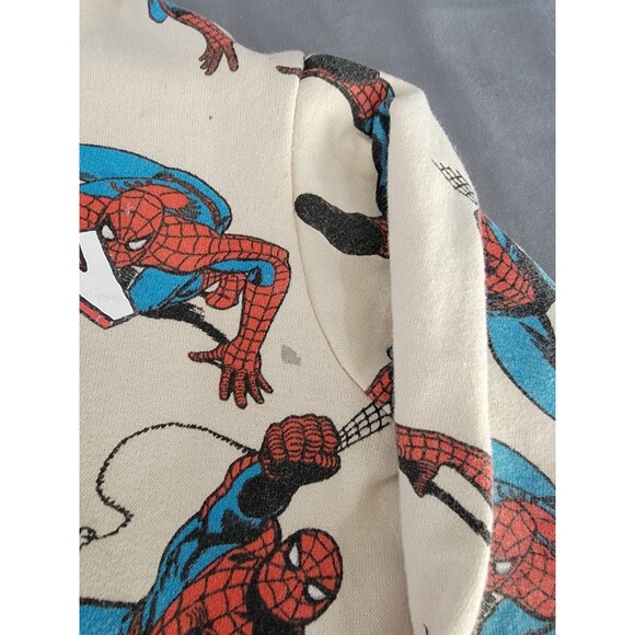 Two (lot)Marvel Spider Man 3T cream and Blue Hoody Sweater - Picture 6 of 9